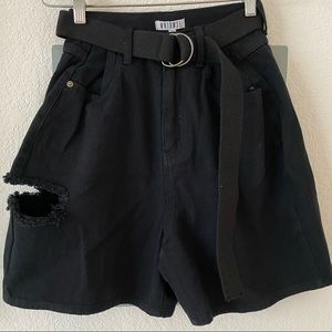 Winter muse denim shorts